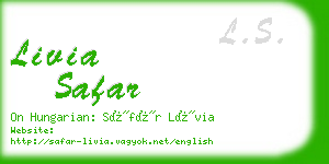 livia safar business card